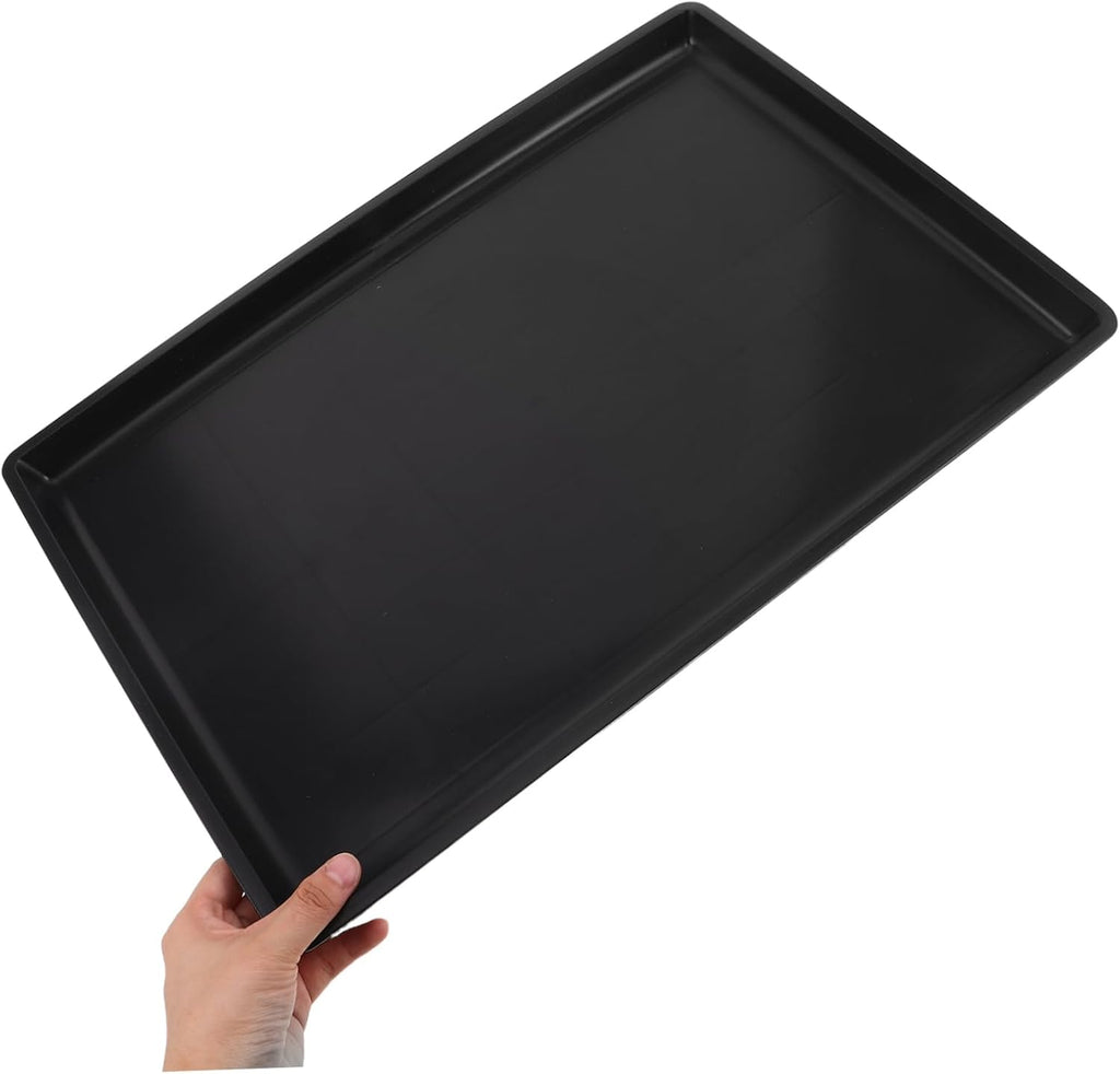 Yardwe Plastic Pet Cage Bottom Tray Dog Crate Replacement Tray Rabbit Bird Food Bowl Holders Black
