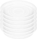 4 Pack of 14 inch Plant Saucers Bird Bath Bow Round, Plastic Plant Saucer Tray for Pots, White Planters for Indoor Plants, Plant Trays for Planter 12-15" (14", Clear)