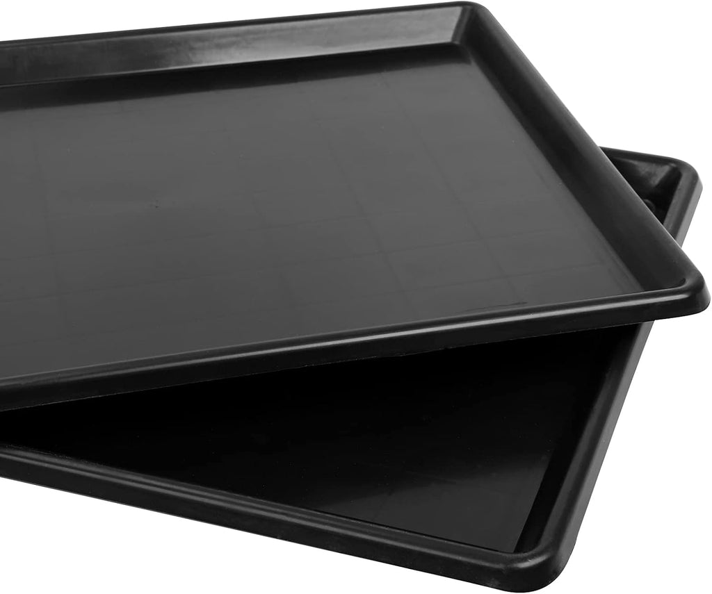 2 Piece 32inch Replacement Pan for Dog Crate - Plastic Bottom Pan, Multi-Purpose Boot Mat, Indoor/Outdoor Waterproof Shoe Tray, Floor Protection, Dog and Cat Food Bowls