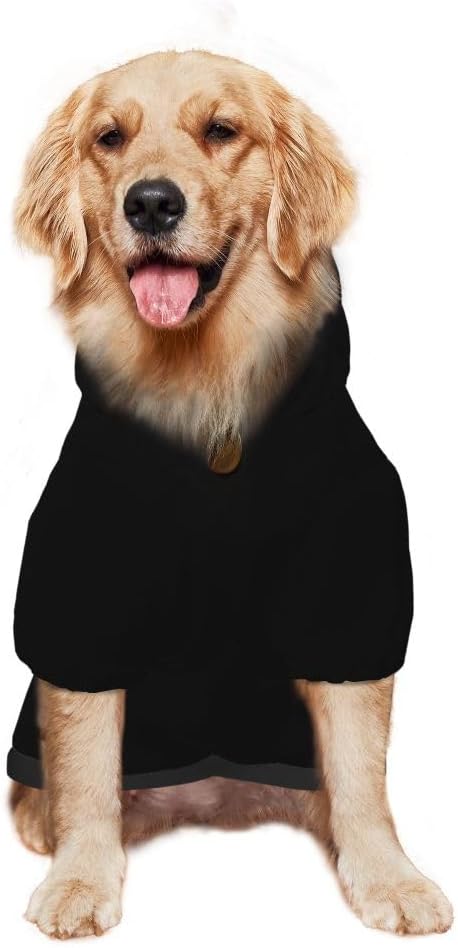 Custom Dog Hoodie Personalized Photo Text Logo Name Dog Clothes, Soft & Warm for Puppy Sweatshirt Hooded for Small Medium Large Dogs Girl/Boy Cats/Kitten, 1PC, Blank Black, XXL