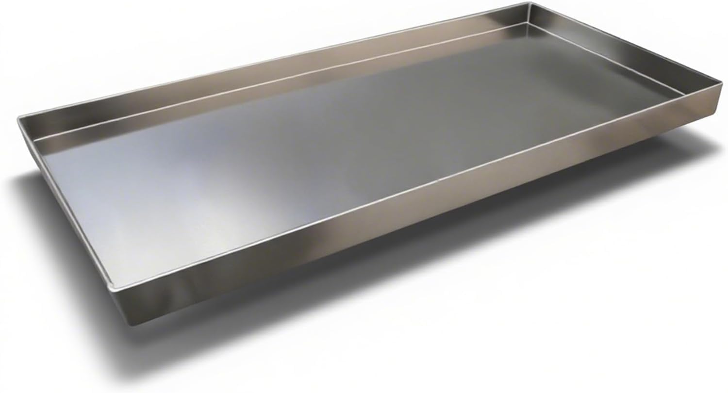 Stainless Steel Dog Crate Replacement Tray - Leak-Proof, Chew-Resistant Floor Pan for Pet Crates, Welded Design, Multiple Sizes (100x60cm & 30x20cm)