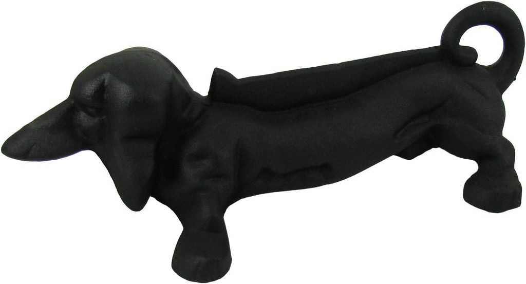 Antique Cast Iron Black Metal Dachshund Boot or Shoe Scraper