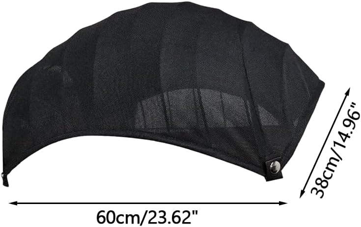 Bike Basket Sunshade for Dogs Cats, Quick Install Pet Canopy Cover, Breathable Mesh Anti Overheating Cooling Shade for Small Medium Pets Puppy Kitten Rabbit