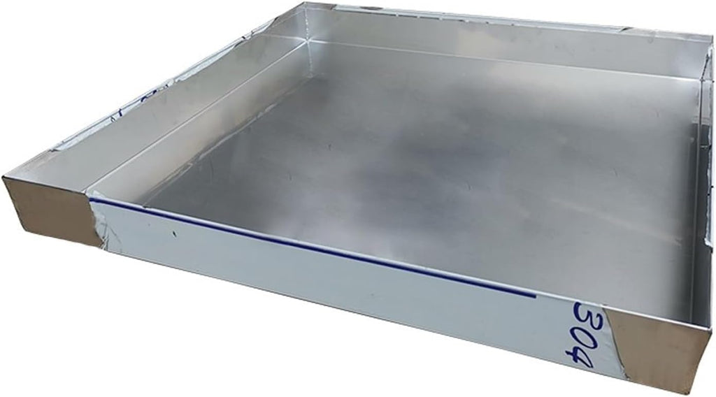 Oil Drip Tray & HVAC Drain Pan – 304 Stainless Steel 0.8mm Tray for Dog Crate Liners & AC Unit Leakage Without Drain Port