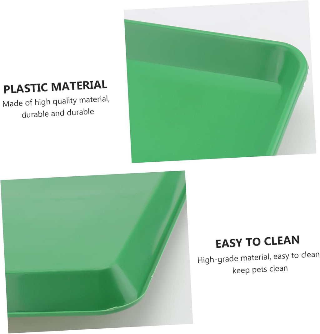 1pc Pet Cage Bedpan Pet Toilet Pan for Animals and Chickens Easy to Poop Tray for Home and Outdoor Use Green