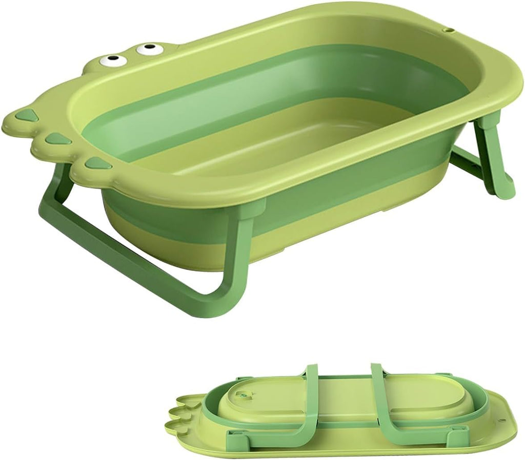 31" Foldable Dog Bath Tub, Portable Pet Washing Basin with Drain | Green, Non-Slip Bottom, for Small Medium Pets, Doubles as Dog Pool, Dries Fast, Patio & Balcony