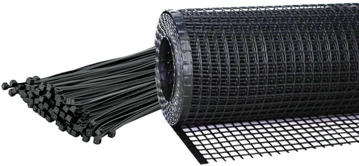 KidKusion Heavy Duty Deck Guard, Black - 20' L x 3' H | Made in USA; Indoor/Outdoor Balcony and Stairway Deck Rail Safety Net; Child Safety; Pet Safety; Toy Safety