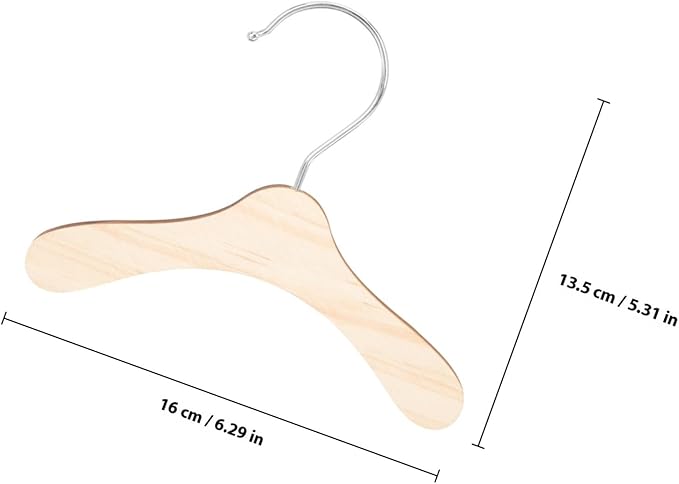 Wooden Dog Clothes Hangers 16cm Large Pet Clothes Hanger Sturdy Household Pet Accessory for Dog and Cat Clothing Storage