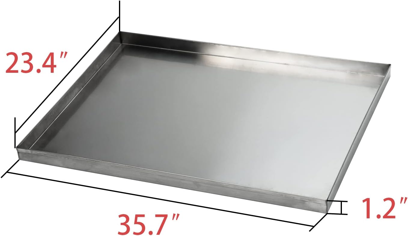 35.5 x 23.4 Stainless Steel Replacement Pan for Dog Crate | Floor Pan for Feeding Bowl Leakproof Chew-Proof and Crack-Proof