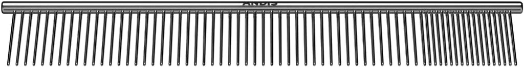 Andis 68545 Stainless Steel Pet Dematting Comb, 10in | Removes knots, mats & loose hair, lightweight balanced design, dog grooming brush accessory