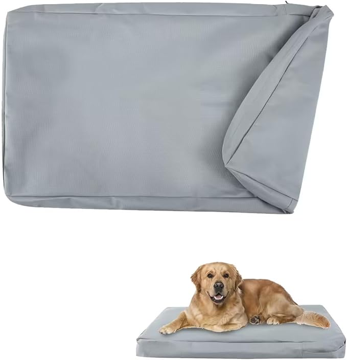 Waterproof Dog Bed Cover Replacement for 42 Inch Wire Crates, Heavy Duty Oxford Fabric Pet Bed Sleeve with Zipper, Washable & Durable Mattress Protector for Puppy, 40" L x 27" W x 4" H (Cover Only)