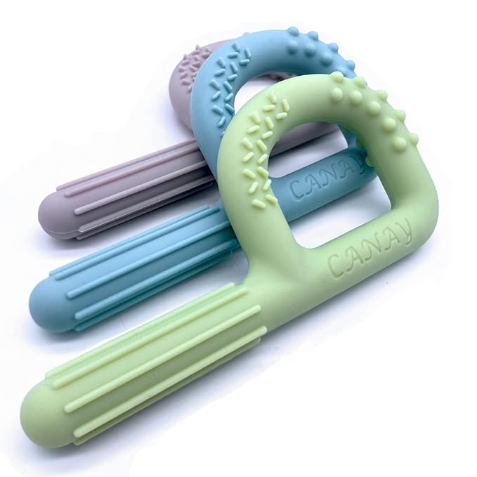Hand-Held Sensory Chew Toys for Autistic Children, Chew Sticks fo Kids, Alt. to Chew Necklaces for Sensory Kids, Oral Motor Stimulation, ADHD, SPD (Medium Firm - Normal Chewers)