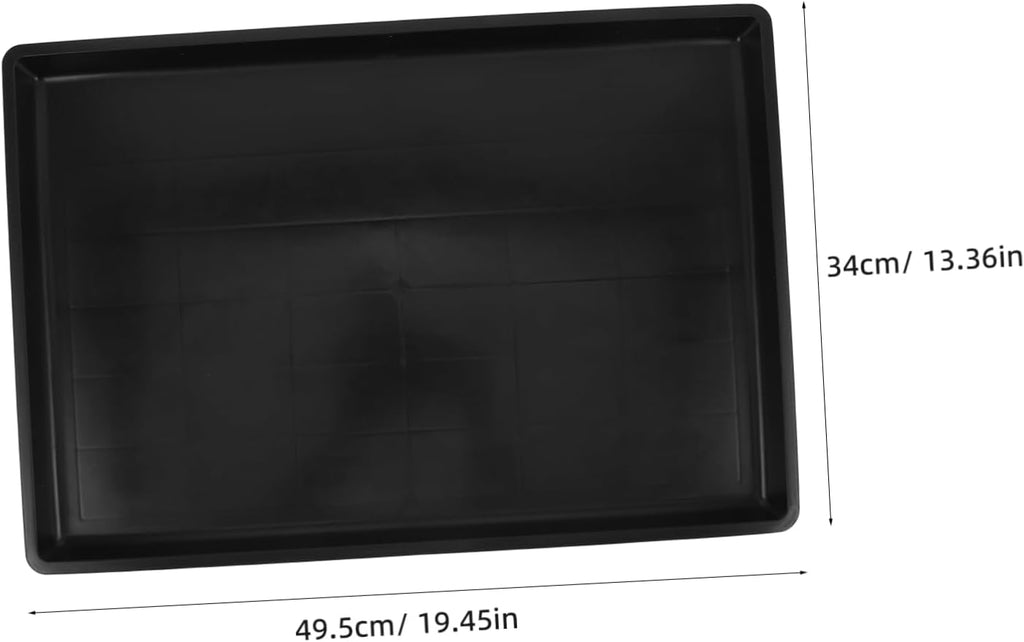 Yardwe Plastic Pet Cage Bottom Tray Dog Crate Replacement Tray Rabbit Bird Food Bowl Holders Black
