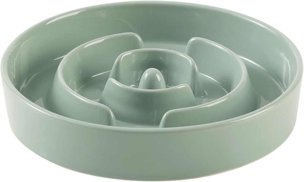 Havniva Dog Bowls Slow Feeder, Ceramic Slow Feeder Dog Bowls for Fast Eater | 1.6 Cups Dog Food Bowl Puzzle Feeder, Slow Feeding Bowls for Medium Breed, Non-Slip Base, Anti-Choking