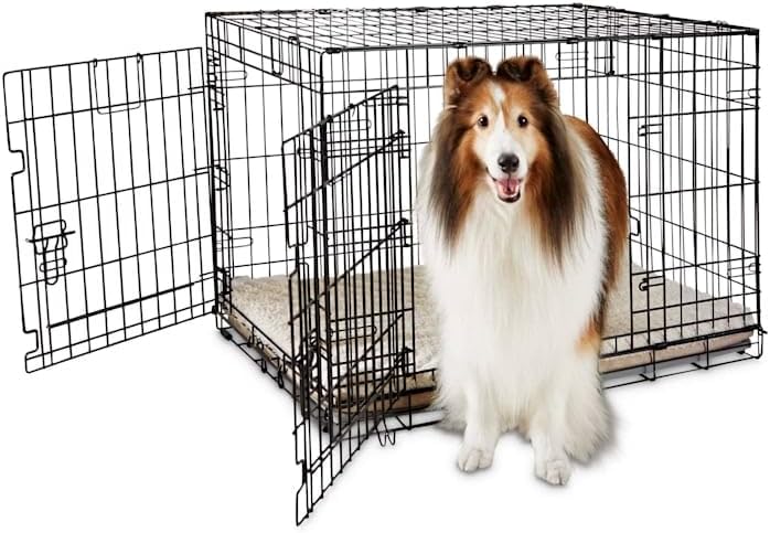 EveryYay by Petco 2-Door Dog Crate Large 36.8" L X 23.2" W X 24.9" H Black: No Handles