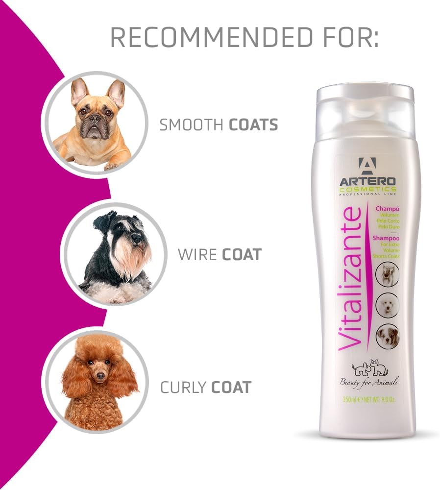 Artero Cosmetics Vitalizing Dog Shampoo 180.8 Oz - Volumizing, Gentle for Sensitive Skin