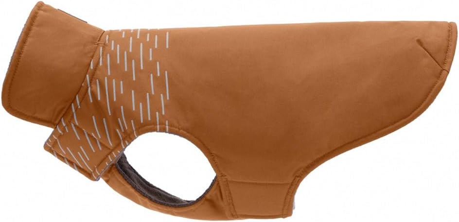 RC Pets Cascade Coat | Waterproof & Insulated Dog Jacket | Adjustable, Reflective & Lightweight for All-Weather Comfort | Size 12, Caramel