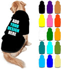 Customized Dog Hoodie with Name Logo Personalized Text Soft & Warm for Puppy Sweatshirt Hooded for Small Medium Large Dogs Girl/Boy Cats/Kitten, Black, L