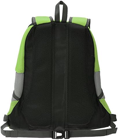 Mogoko Airline Approved Cat Dog Backpack, Puupy Pet Carrier Front Bag with Breathable Head Out Design and Double Mesh Padded Shoulder for Outdoor Travel Hiking (M, Green)