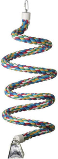 Super Bird Creations - SB326 Large to XL Bungee Bird Toy - Rope Perch for Amazons, African Greys, Cockatoos, Parrots - Colorful Hanging Perch - Enriching Bungee Toy for Large/XL Birds & in Bird Cages
