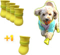 Ultra Soft Waterproof & Dirt-Resistant Yellow Dog Boots by Quality Life Hack (Plus One Free) - Size Small