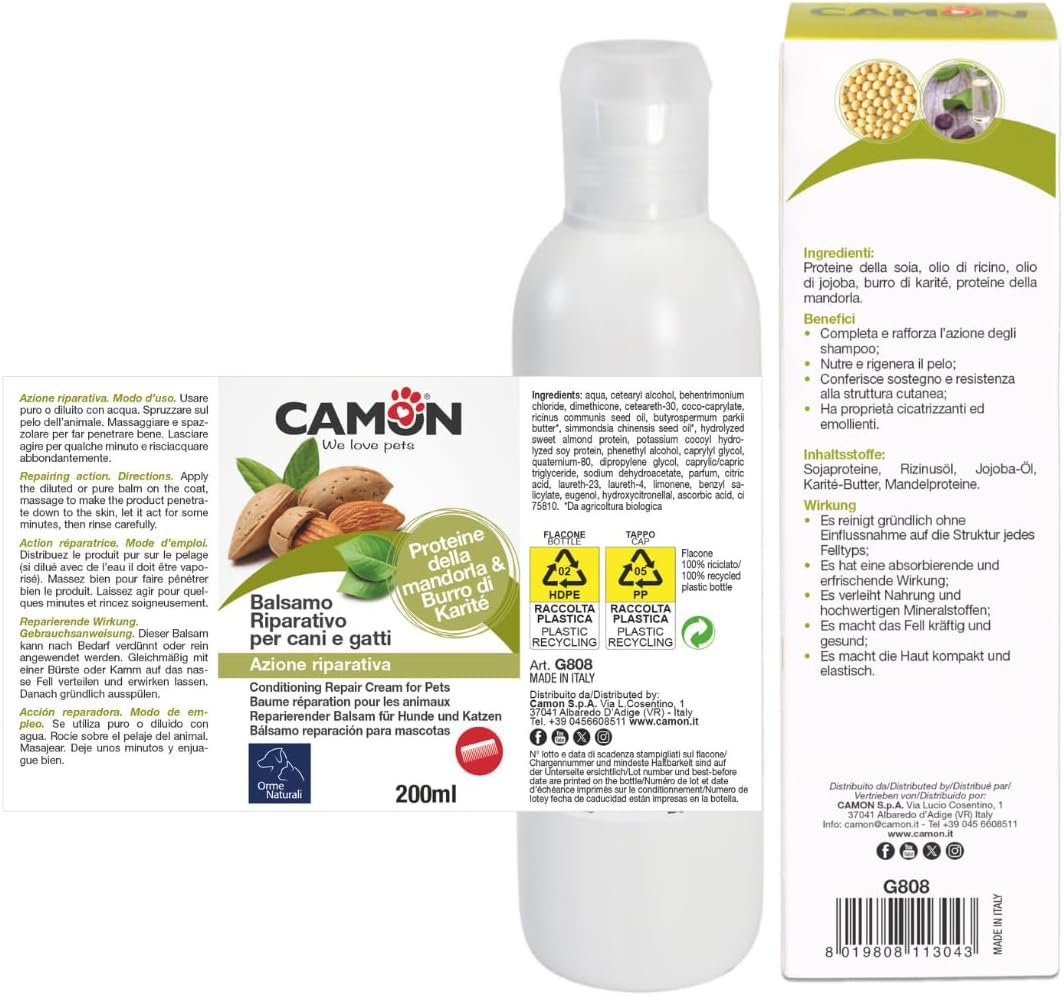 Camon Dog Hygiene Repair Conditioner, Multicoloured, One Size
