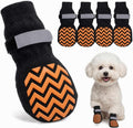 RYNVALE Dog Traction Socks to Prevent Licking and Slipping for Senior Dogs | Non Slip, Heat Insulation and Keep Warm, Paw Protectors Double-Sided Traction, Washable, 4 Pack XS