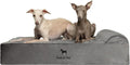 NOAH & PAW Large Dog Bed, 35x25x8.7 Inch, Orthopedic Dog Beds, Eggshell Memory Foam Infused with Cooling Gel, Waterproof, Machine Washable, Includes Inner Cover (Velvet Collection)