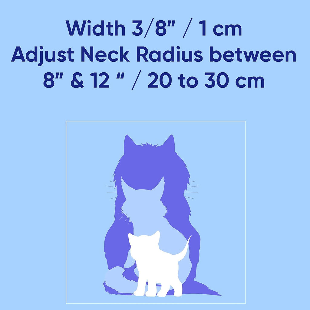Pawtitas Pet Multicolor Cat Collar Teal/Pink/Purple with Safety Buckle and Removable Bell for Cats and Kittens