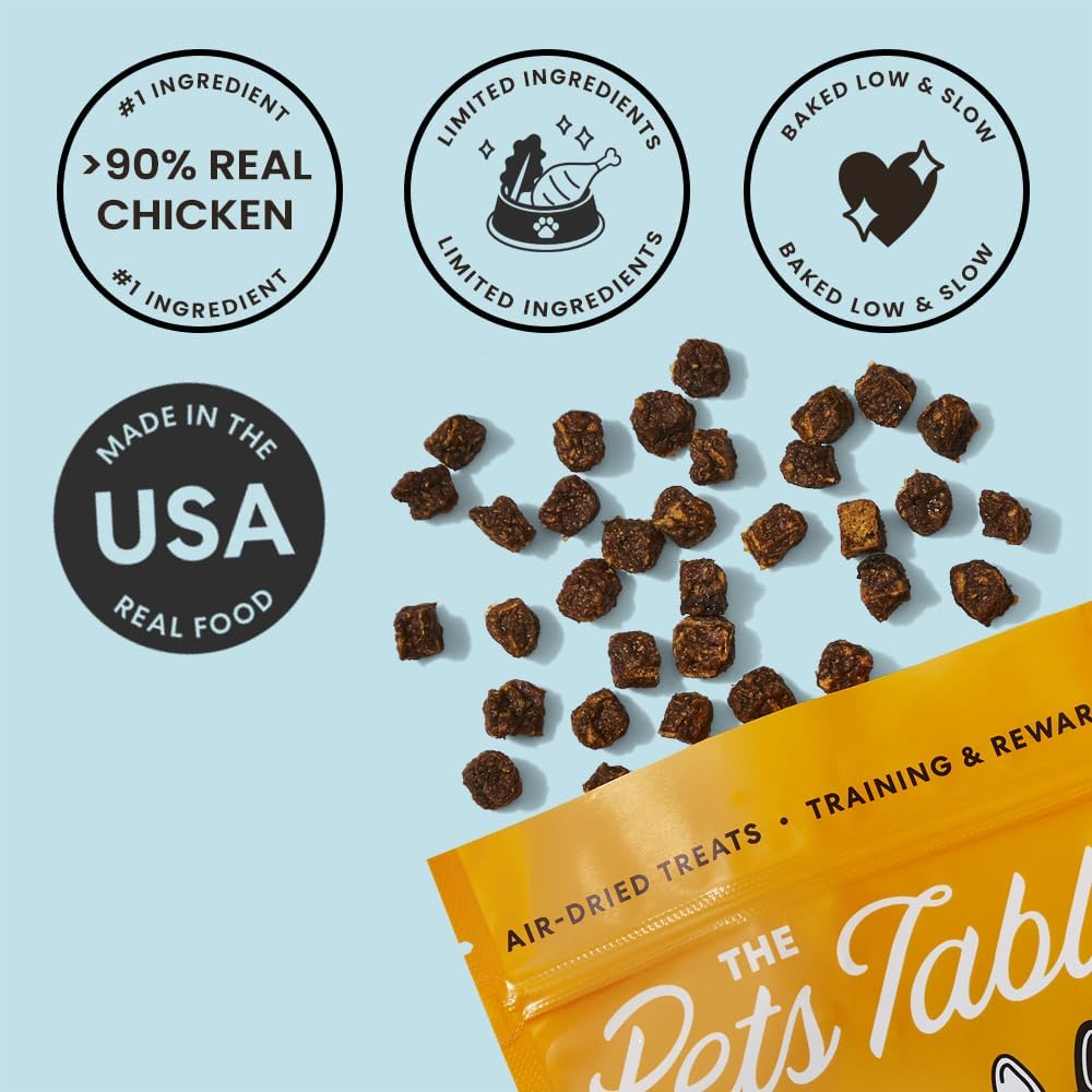 Bundle of Chicken Grain-Free Air-Dried Dog Treats, 5-Ounce Bag Probiotic Soft Chews Duck Flavored Gut Health Supplement for Dogs, 60 Chews (Pack of 2)