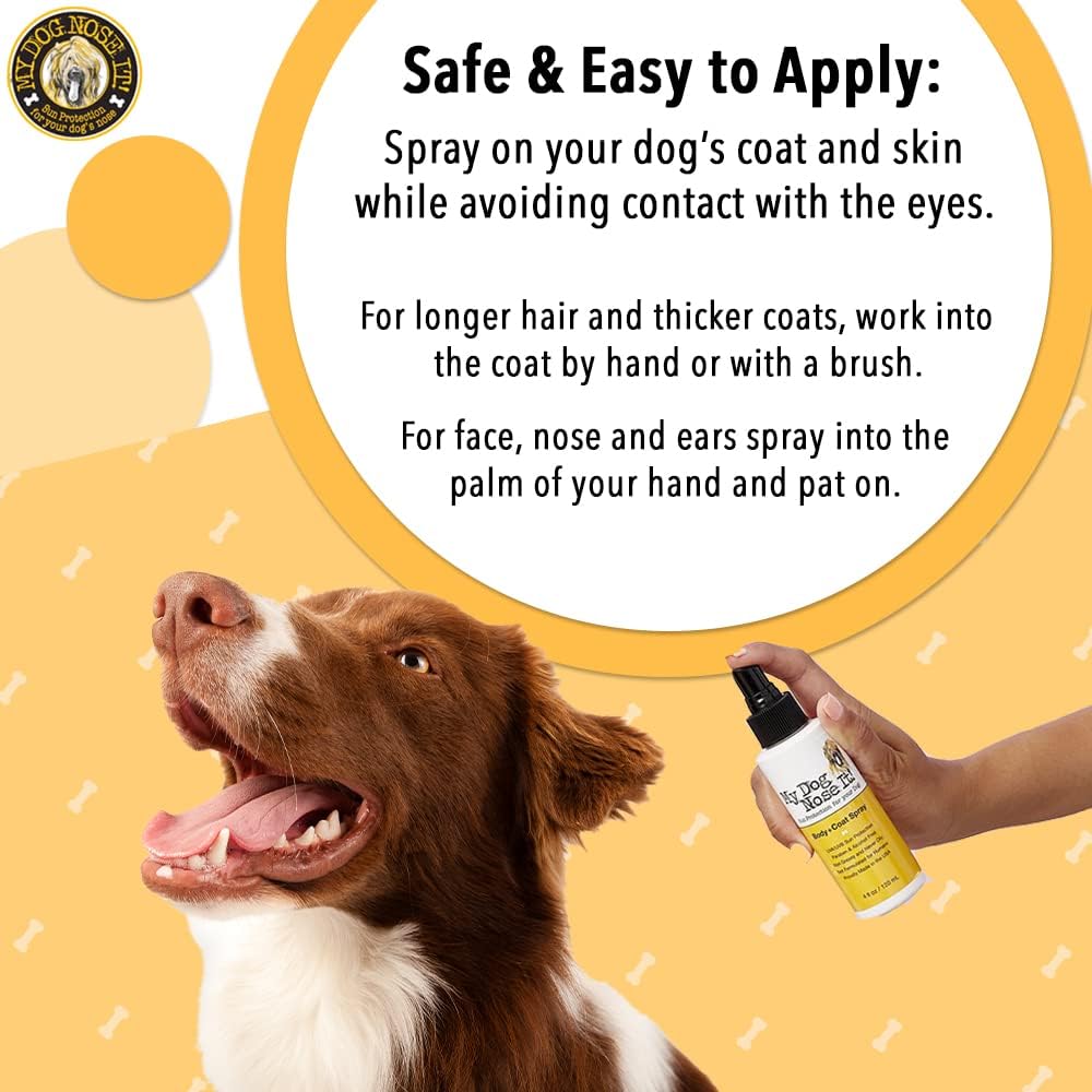 My Dog Nose It! Sun Protection for Dogs - Moisturizing Balm for Dog's Noses and Water Resistant Coat & Body Spray - Protect Your Dog from Harmful UVA/UVB Rays (0.5 oz Balm & 4 oz Spray Bundle)