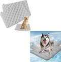 Magik & Kover 42" x 28" Dog Crate Pad and Dog Cooling Mat 2 Pack Grey