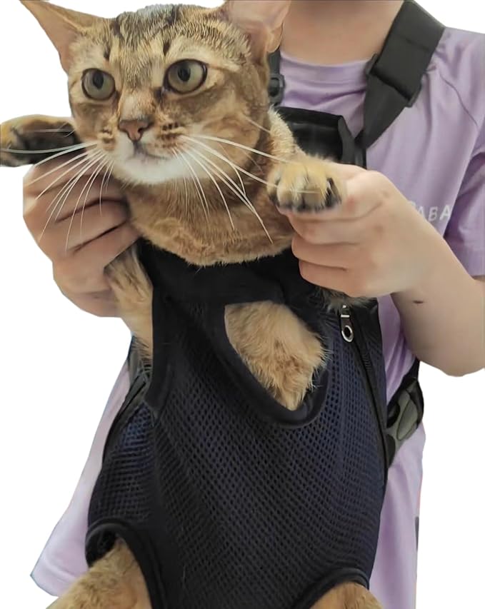 Pet Carrier Backpack - Adjustable Pet Front Cat Dog Carrier Backpack Travel Bag,Legs Out,Easy-Fit for Traveling Hiking Camping for Small Medium Dogs Cats Puppies. (Pink, Medium)