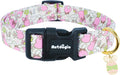 Easter Dog Collar, Spring Dog Collar with Cartoon Rabbit Pattern, Adjustable Cotton Puppy Collars Girl Boy Collar for Small Medium Large Dogs,S
