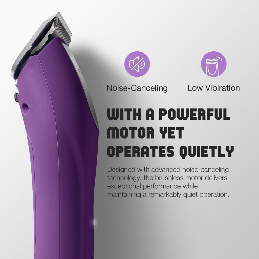 Professional Dog Grooming Clippers 2-Speed Detachable Blade 10# | Metal Guide Combs Kit for Thick Curly Coats Horse Animal Breeds Cats Low Noise Cordless Heavy Duty Pet Hair Trimmer Bluewave