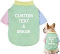 Custom Dog Shirt,Personalized Pet Apparel with Name Text Photo Image,Lightweight Breathable Puppy Kitten Cotton Vest for Small Medium Large Dogs Cats,Puppy Gift (Dopamine Green, Large)
