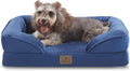 Bedfolks Orthopedic Dog Bed Extra Small, Waterproof Dog Sofa Bed for Small Dogs & Cats, Egg Foam Pet Couch Bed with Removable Washable Cover and Nonslip Bottom, Navy Blue