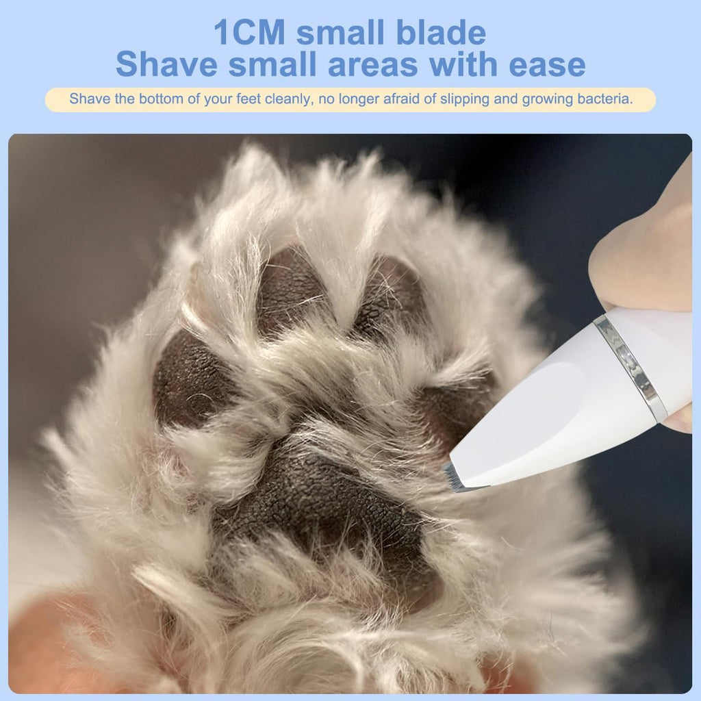 Dog Clippers for Grooming, Low Noise Dog Nail Grinder,Cordless Trimmers Dog Grooming Kit, 6 Length Guards 3 Blade Heads, pet Nail Trimmer for Cats or Dog Eyes, Ears, Face,Rump,Nail,Body