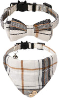 Faleela Breakaway Cat Collar with Bells - 2 Pack Cat Collar with Bells, Cat Collars with Bandana, Accessories for Pet Collars, Adjustable for Cats and Small Dogs