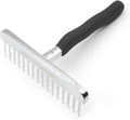 Chris Christensen Bathing T-Rake, 1 1/4 in Staggered Pins, Groom Like a Professional, Rubberized Ergonomic Handle, Removes Tangles and Knots, 6 in Head, A431