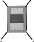HEEPDD 2 in 1 Dog Car Barrier, Adjustable Visible Breathable Mesh Back Seat Car Dog Barrier with Storage Pocket Universal Sturdy Convenient Net for Travel (45 * 57cm)