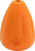 Chew King by Mammoth Premium Treat Dog Toy, Extremely Durable Natural Rubber Toy, Bacon Flavored Dog Treater, Large - Orange