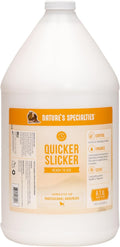 Nature's Specialties Quicker Slicker Ready to Use Detangling and Conditioning Spray, Natural Choice for Professional Groomers, Helps Restore Moisture, Made in USA, 1 gal