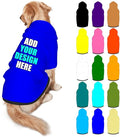 Custom Dog Clothes with Photo Name Logo Personalized Dog Sweaters for Small Medium Large Dogs Breathable Warm, Blue, S