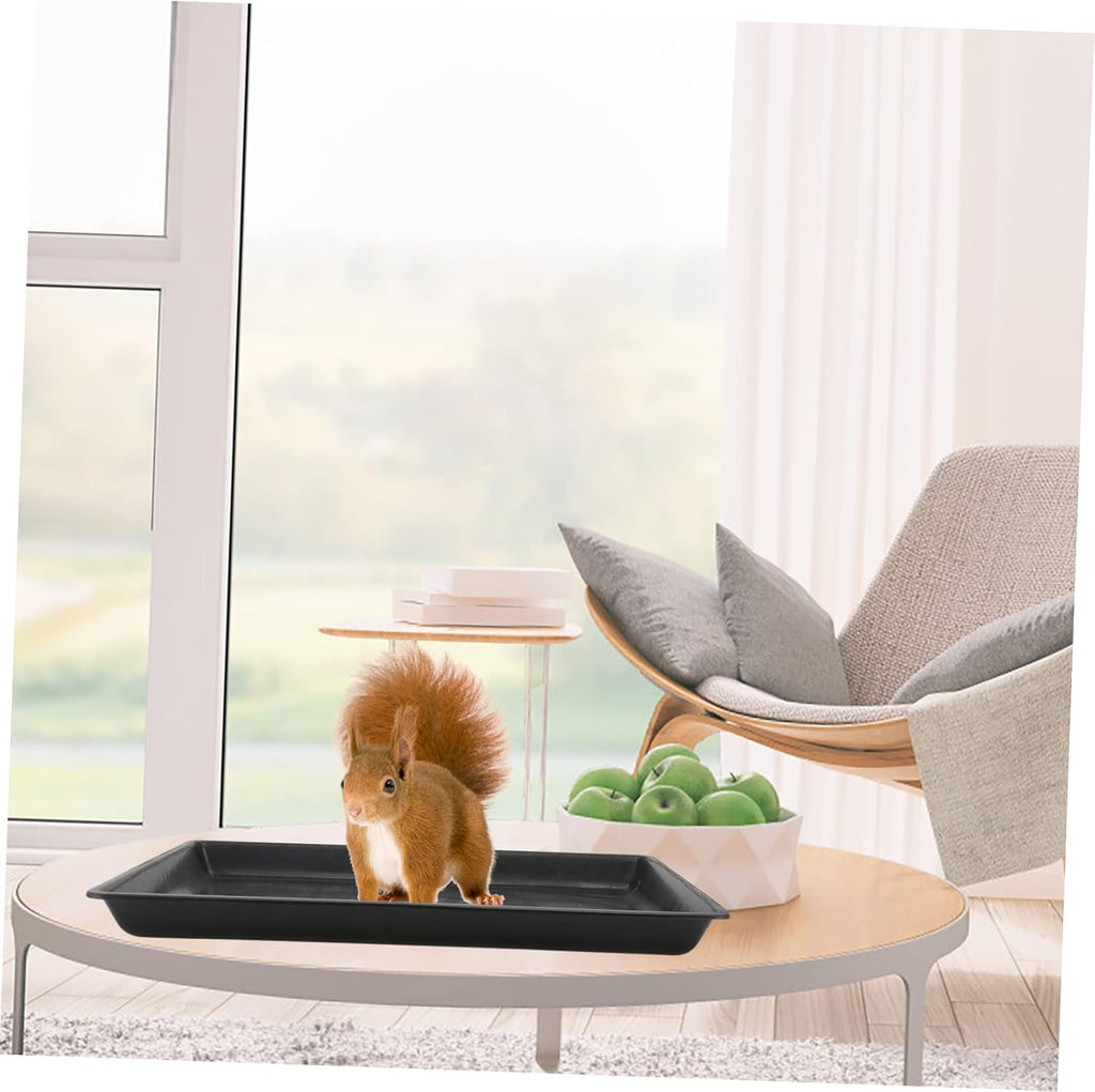 UKCOCO 1pc Rabbit Cage Manure Tray Pet Crate Tray Rabbit Pan If Rabbit Cage Liner Indoor Large Droppings Replacement Pan Removable Dog Cage Plastic Tray for Dog Crate Black