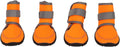 4Pcs Dog Shoes, Soft Rubber Pet Dog Protector Puppy Booties with Reflective Straps for Outdoor Activities (M)