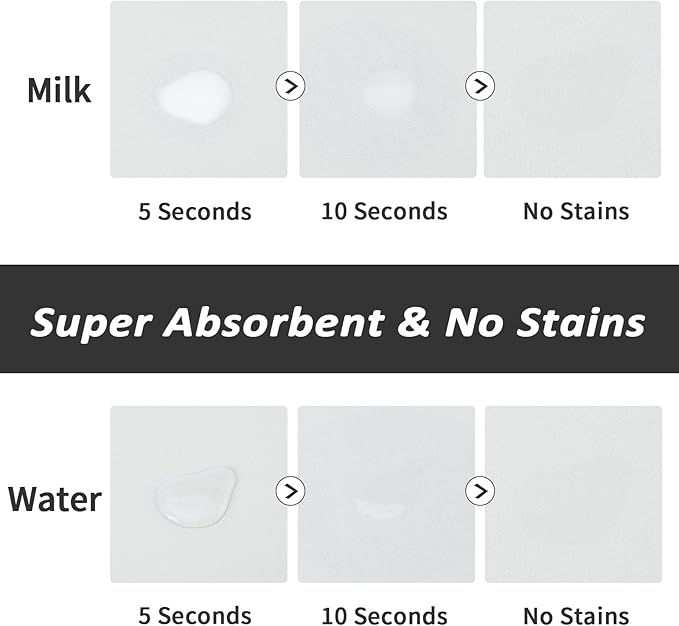 Dog Food Mat - Absorbent Cat Mat for Food and Water, No Stains Pet Feeding Bowl Mat, Easy to Clean Pet Placemats, Quick Dry Dog Water Dispenser Mat for Messy Drinkers | Light Grey 18"x 28"