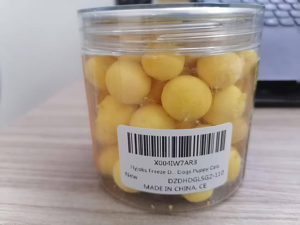 Dehydrated Quail Egg Yolk Snacks for Cats and Dogs Training (110g/3.88oz), Natural Dog Food Limited Ingredient, Healthy Tasty Freeze-Dried Pet Treats for Dogs Cats (M, Egg)
