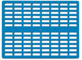 Cage Floor Grid Pet Cage Mat Litter Grate Non with Construction and Easy Clean Design Suitable for Dog crates hutches, Blue, 34 * 25 * 1cm A Model 1