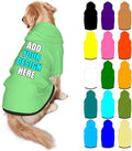 Personalized Dog Hoodie Customized with Name Photo Pet Warm Sweater Hoodie for Medium Large Dogs & Cat Puppy, LightGreen, M